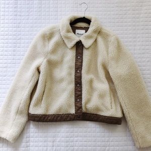 Madewell cropped Sherpa jacket